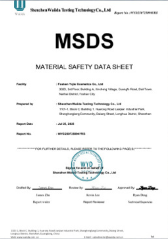 Home MSDS Material Safety Data Sheet certificate