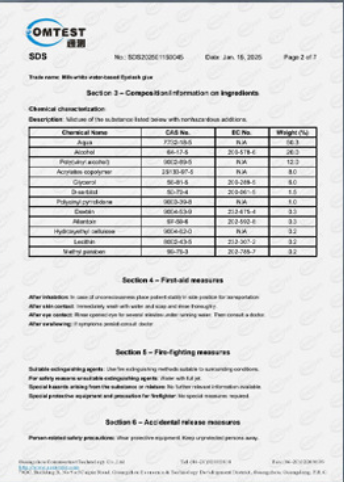 Home OMTEST SDS Section 3 certificate